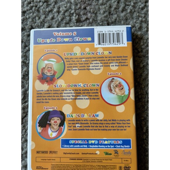 The Big Comfy Couch : Upside Down Clown 2006 RARE Orange Background DVD - Picture 2 of 4
